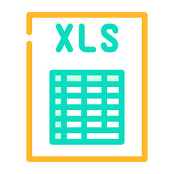 xls file format document color icon vector