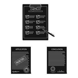 isolated object of form and document icon vector image