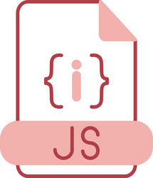 js format line fill icon vector image