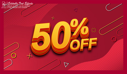 sales advertisement editable text effects vector image