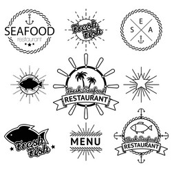 Nautical labels set Royalty Free Vector Image - VectorStock