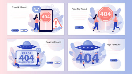 404 error page not found system updates vector image