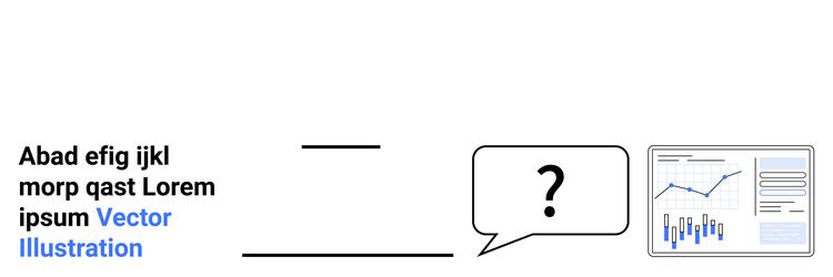 business analytics speech bubble with data charts vector image
