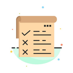 Checklist testing report qa abstract flat color vector