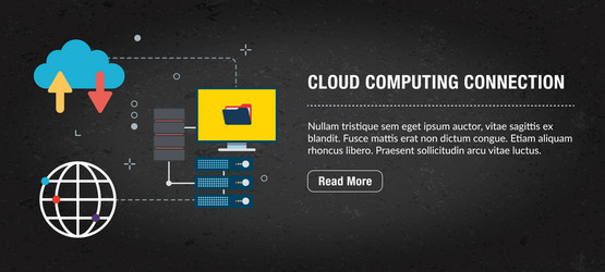 cloud computing connection banner internet vector image