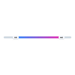 price range slider showing minimum and maximum vector image