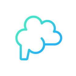 brain pixel perfect gradient linear ui icon vector image