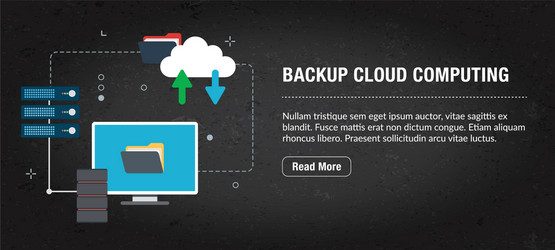 Cloud Backup & Computing Banner vector