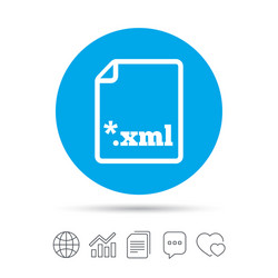 file document icon download xml button vector image