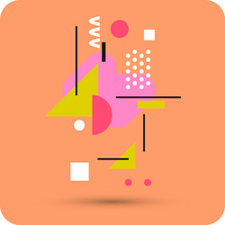 modern geometric composition of various shapes vector image