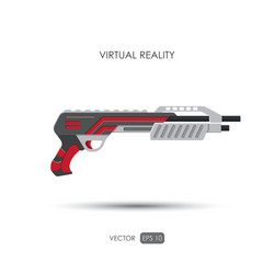 shotgun gun for virtual reality system vector