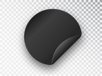 black round sticker realistic circle adhesive vector