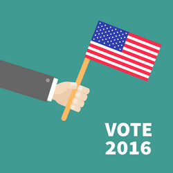 businessman hand holding american flag president Vector Image