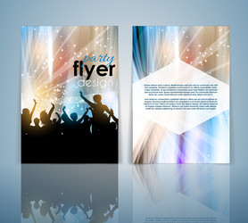 Double sided party flyer design vector