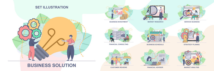 set of web page design templates for business vector image