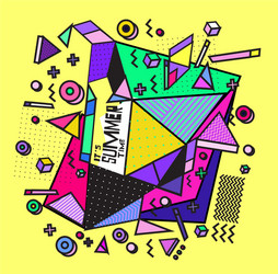 triangle geometric forms for summer design event vector image
