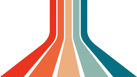 Abstract retro background with stripes and lines vector
