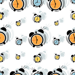 alarm clock background pattern vector image
