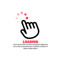 Hand cursor icon loading sign computer using vector