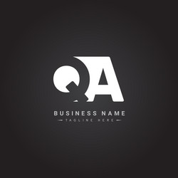 Initial letter qa logo - minimal business vector