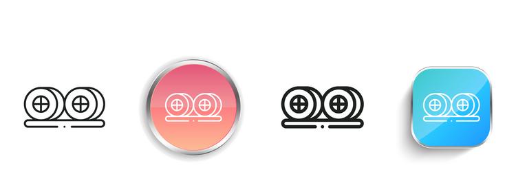 kimbap icon thin linear regular and button style vector image