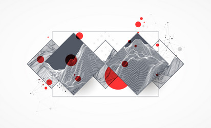 modern science or technology elements in square vector image