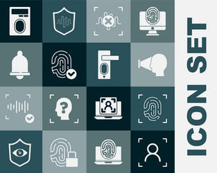 set face recognition fingerprint rejection voice vector image
