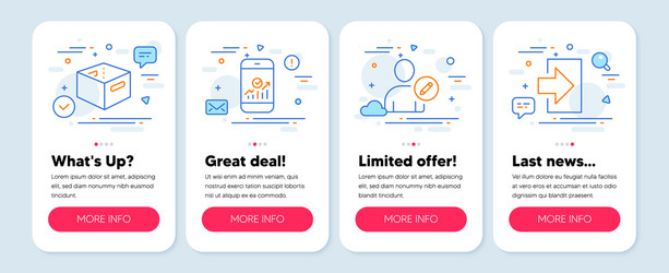 set technology icons such as edit user vector image