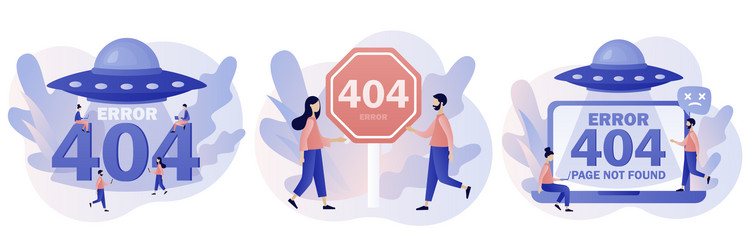 404 error page not found system updates vector image
