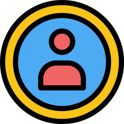 interface navigation user flat color icon vector image