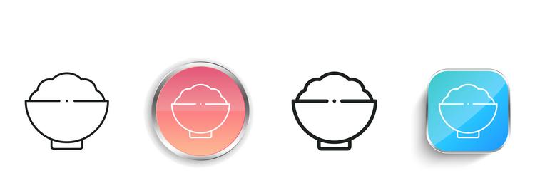 kimchi icon thin linear regular and button style vector image