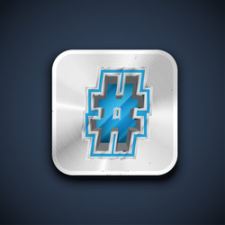 metallic 3d character from a font set vector image