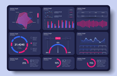 Modern Data Infographic - Charts & Analytics vector image