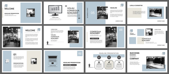 presentation and slide layout template design vector image
