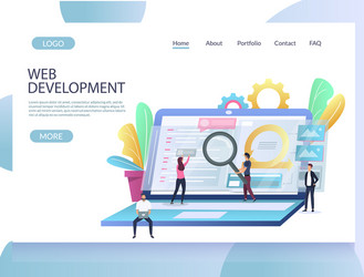 web development website landing page design vector image