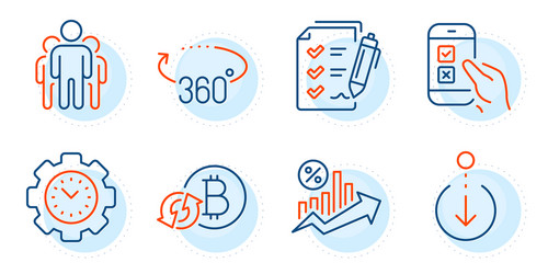 360 degrees survey checklist and refresh bitcoin vector image