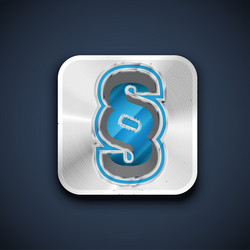 metallic 3d character from a font set vector image