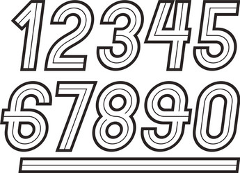 numbers modern numerals set can be used in retro vector image