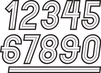 numbers modern numerals set can be used in retro vector