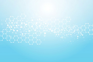 structure molecule and communication dna atom vector image