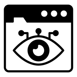 web vision icon user interface as a simple sign vector image