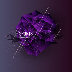 Abstract geometric background sports poster vector