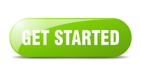 Get started button sign key push vector