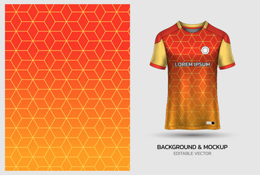 jersey mockup and background pattern design vector image