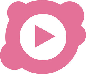 media player play button block style icon vector image