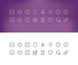 thin line icons for web and mobile vector image