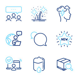 Business icons set included icon as meeting vector