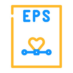 Eps file format document color icon vector