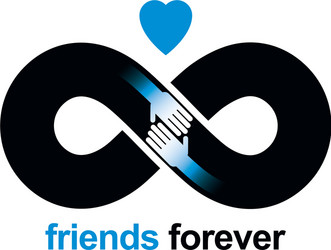 friends forever everlasting friendship beautiful vector