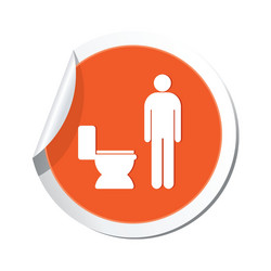 map pointer with restroom icon man vector